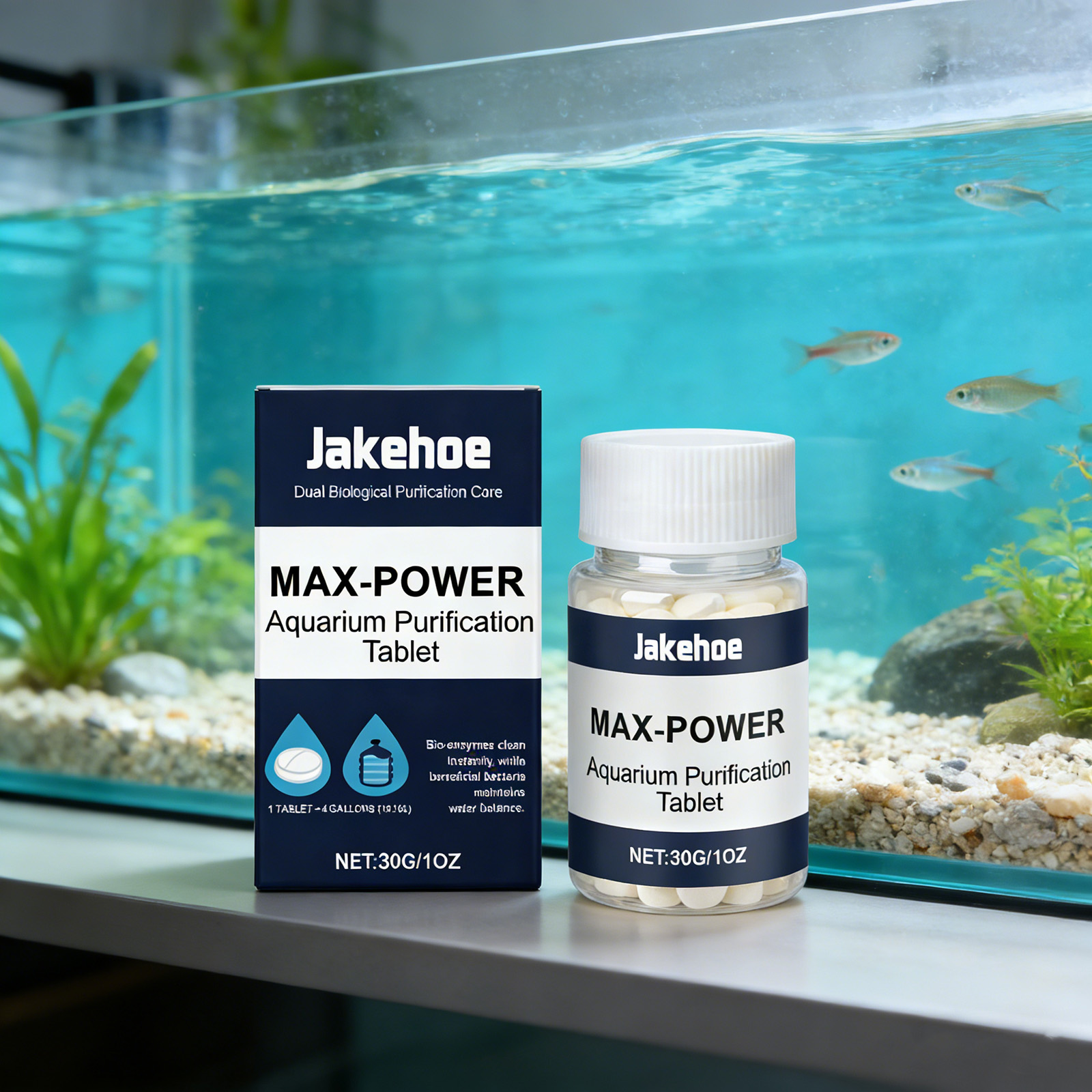Planted Aquarium Cloudy Water - เม็ดกำจัดตะไคร่น้ำสำหรับตู้ปลา น้ำเขียวขุ่นใส ควบคุมการเกิดตะไคร่น้ำได้อย่างรวดเร็ว ปลอดภัยสำหรับปลาและพืชส่วนใหญ่ ช่วยเพิ่ม CO2