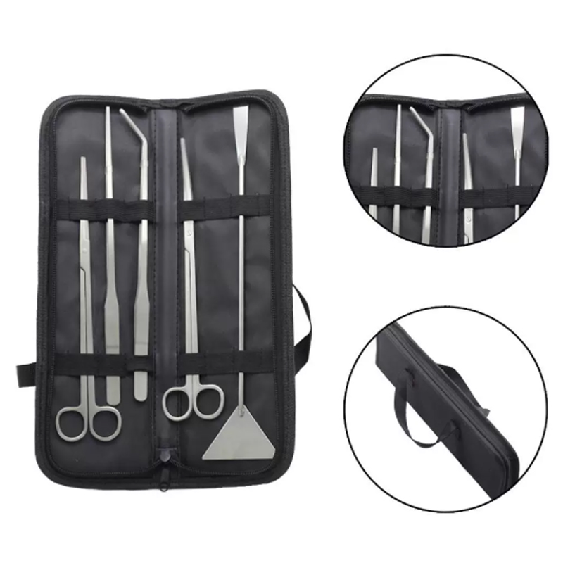 Planted Aquarium Tool Kit - ชุดเครื่องมือทำความสะอาดตู้ปลา กรรไกรตัดแต่งกิ่งไม้น้ำ แหนบ ที่ตัดแต่งหญ้าในตู้ปลา อุปกรณ์ตู้ปลาสแตนเลส อุปกรณ์เสริมตู้ปลา